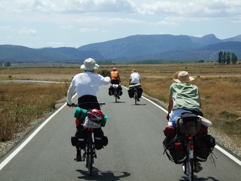 junto a la via de ojos negros en verano