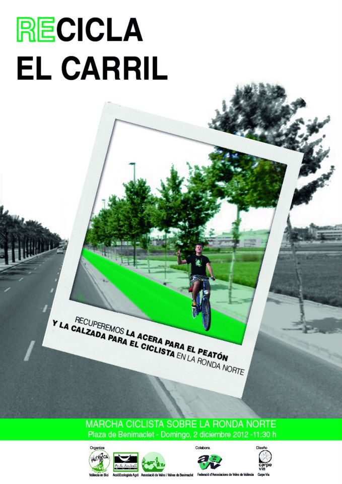 Bicifestación “recicla el carril, en la Ronda Nord”