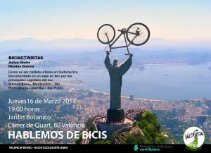 Cartel Hablemos de Bicis de marzo del 2017