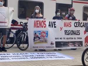 Concentració Bicis al Tren