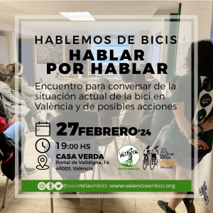 Cartel Hablemos de Bicis - 27 de febrero